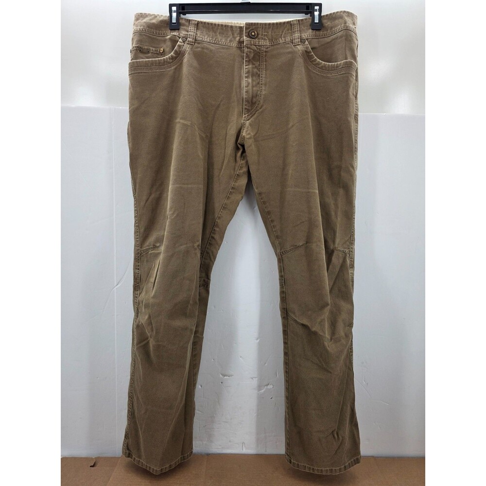 Kuhl Kanvus Jeans Men's Brown Vintage Patina Dye Stretch Hiking Pants sz 42x34
